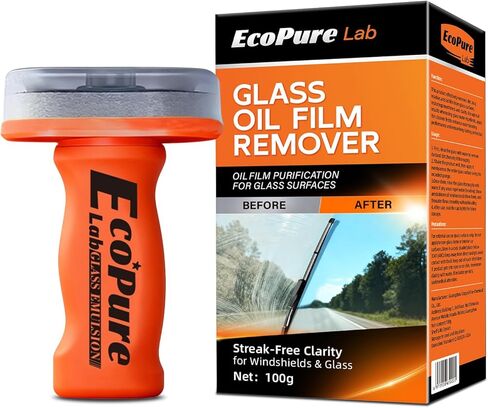 Glass Emulsion Cleaner, Car Oil Film Remover, Windshield Oil Film Remover for Car Windows, Auto Glass Cleaner, Improves Windshield Clarity for Safe Driving, Crystal Clear View(1PCS) in Saudi Arabia