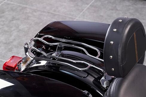 رف الأمتعة الخلفي المنفرد من Mofun متوافق مع Harley Softail Deluxe FLSTN Heritage Classic FLSTC 2005-2017، مناسب Softail Heritage Classic FLHC FLDE 2018-2025 Chrome in Kuwait