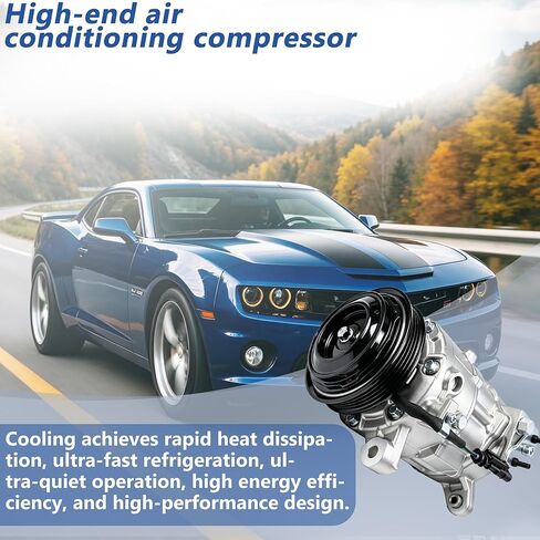 29134C Air Conditioner AC Compressor with Clutch | Fit for 2014-2019 Chevy Silverado 1500, Suburban, Tahoe | 2015-2020 GMC Sierra 1500, Yukon/Yukon XL and Cadillac Escalade | Replace 22986660 1522303 in Saudi Arabia