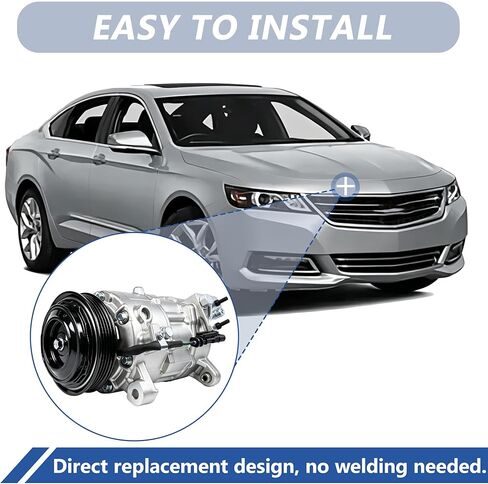 29134C Air Conditioner AC Compressor with Clutch | Fit for 2014-2019 Chevy Silverado 1500, Suburban, Tahoe | 2015-2020 GMC Sierra 1500, Yukon/Yukon XL and Cadillac Escalade | Replace 22986660 1522303 in Saudi Arabia