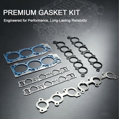 HS9227PT-1 MLS Cylinder Head Gasket Set Compatible with Toyota 4Runner 1996-2002,Tacoma 1995-2004,Tundra 2000-2004,T100 1995-1998 3.4L V6 DOHC 5VZFE Engine Head Gasket Kit VS50422R MS95898 in Kuwait