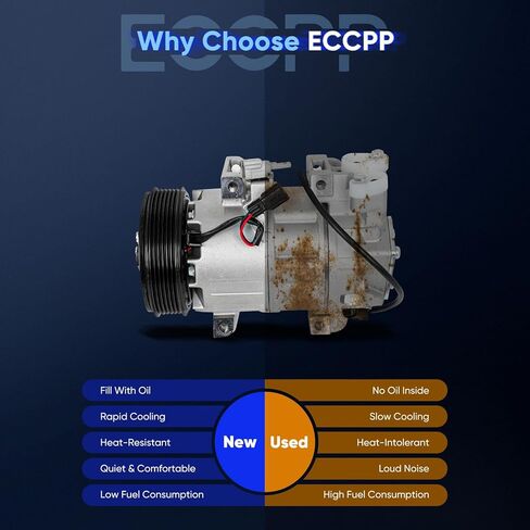 ضاغط التيار المتردد ECCPP لنيسان ألتيما 2.5L 2013-2018 لضاغط التيار المتردد إنفينيتي QX60 2.5L 2018-2019 مع القابض in Kuwait
