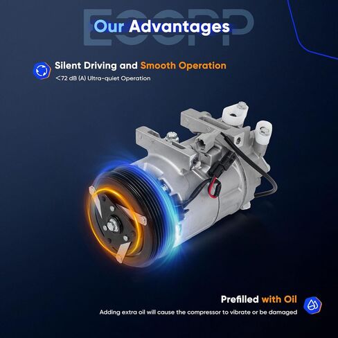 ضاغط التيار المتردد ECCPP لنيسان ألتيما 2.5L 2013-2018 لضاغط التيار المتردد إنفينيتي QX60 2.5L 2018-2019 مع القابض in Kuwait