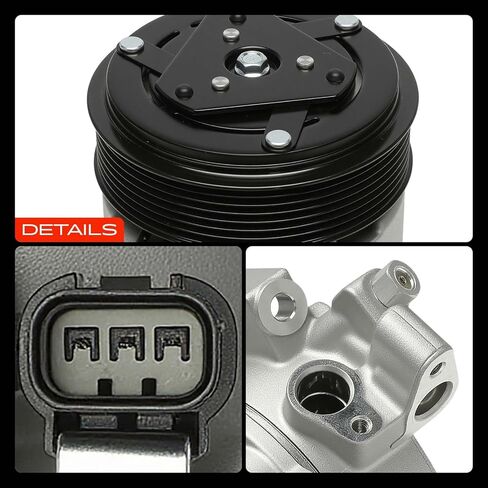 A-Premium Air Conditioner AC Compressor with Clutch Compatible with Acura RDX 2019-2025, TLX 2021-2025 & Honda Accord 2018-2022, 2.0L in Kuwait