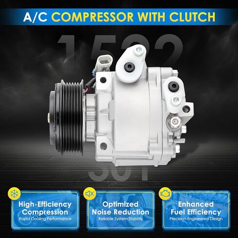 Car A/C Compressor Fit for Encore 2013-2022, Encore GX 2020-2021, for Sonic 2013-2020, Trax 13-22 Automotive Replacement AC Compressor 6513004 A/C Compressor for Car CO 22301C in Kuwait