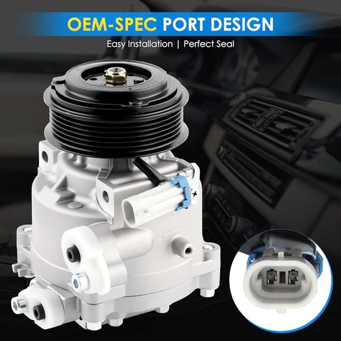 Car A/C Compressor Fit for Encore 2013-2022, Encore GX 2020-2021, for Sonic 2013-2020, Trax 13-22 Automotive Replacement AC Compressor 6513004 A/C Compressor for Car CO 22301C in Kuwait