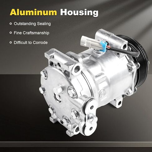 Air Conditioning AC Compressor with Clutch Compatible with Chevy C1500 5.7L 1996-1999 for Cadillac Escalade 5.7L 1999 2000 A/C Compressor,Replaces 1136527, 1136557, 1136559, 1136519, CO20151C in Saudi Arabia