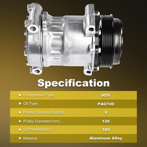 Air Conditioning AC Compressor with Clutch Compatible with Chevy C1500 5.7L 1996-1999 for Cadillac Escalade 5.7L 1999 2000 A/C Compressor,Replaces 1136527, 1136557, 1136559, 1136519, CO20151C in Saudi Arabia