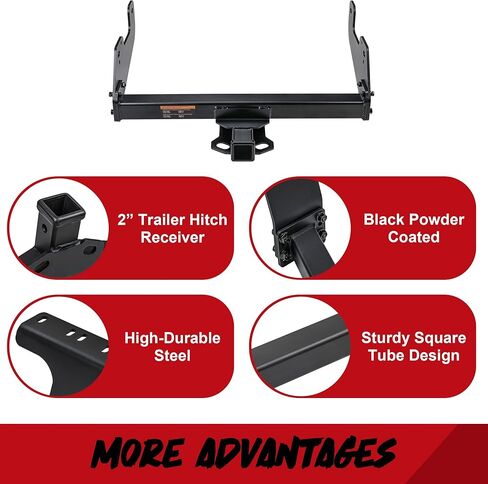 DBXB-RV Class 4 Trailer Hitch Standard 2-Inch Receiver Compatible with 2015-2026 Ford F-150, Multi-Fit Hitch to Receive Ball Mount, Cargo Carrier, Bike Rack, Black Matte Powder Coated. 14017 in Saudi Arabia
