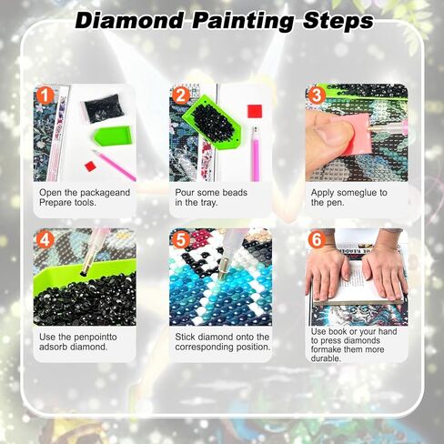 ARPADAMO 12 Pack Princess Diamond Art,5D Princess Diamond Art Kits for Adults,DIY Full Drill Diamond Painting Kit,Home Wall Decor Diamond Painting(12x16 Inch) in Kuwait