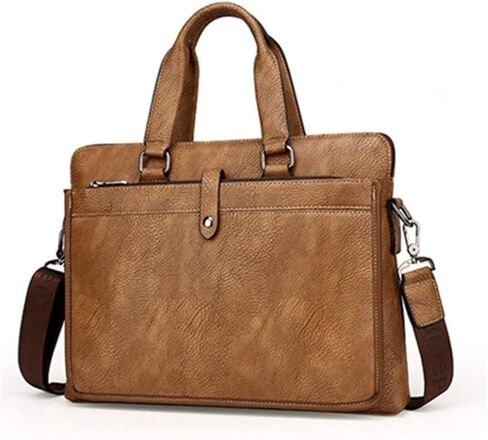 work bag Leather Laptop Bag For Men Briefcase Waterproof,Handbags Shoulder Crossbody Bag Business For Work Travel in Saudi Arabia