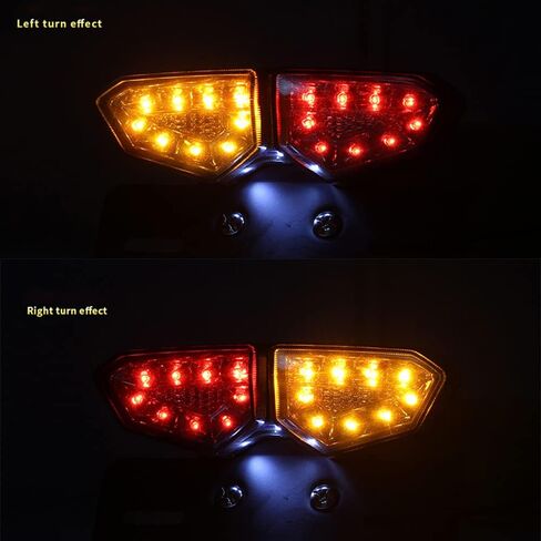 ضوء خلفي للدراجة النارية، غطاء ABS دعامة معدنية عدسة شفافة 12 فولت 5 وات LED للجري والفرامل ضوء أحمر كهرماني إشارة الانعطاف الضوء الخلفي، أضواء الفرامل أضواء القيادة إشارات الانعطاف in Kuwait