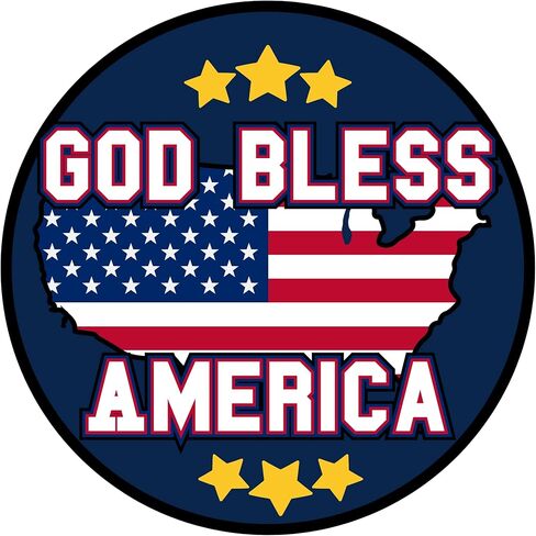 God Bless America Star Magnet، ملصق سيارة بطابع الولايات المتحدة الأمريكية، ملحق للثلاجة وصندوق البريد والأسطح المغناطيسية الأخرى، 5.5 بوصة in Kuwait