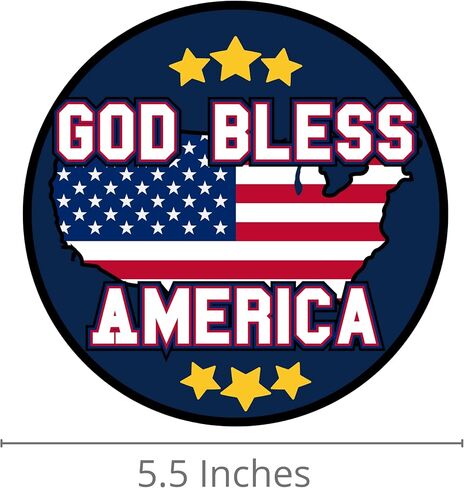 God Bless America Star Magnet، ملصق سيارة بطابع الولايات المتحدة الأمريكية، ملحق للثلاجة وصندوق البريد والأسطح المغناطيسية الأخرى، 5.5 بوصة in Kuwait
