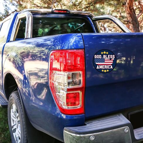 God Bless America Star Magnet، ملصق سيارة بطابع الولايات المتحدة الأمريكية، ملحق للثلاجة وصندوق البريد والأسطح المغناطيسية الأخرى، 5.5 بوصة in Kuwait