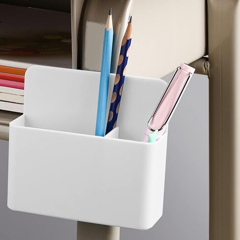 Magnetic Dry Erase Marker Holder, Magnetic Pen Marker Holder for Whiteboard, Fridge, Locker Accessories, Classroom, Office, Home, Magnet Pen Cup,1 Pack, White in Kuwait