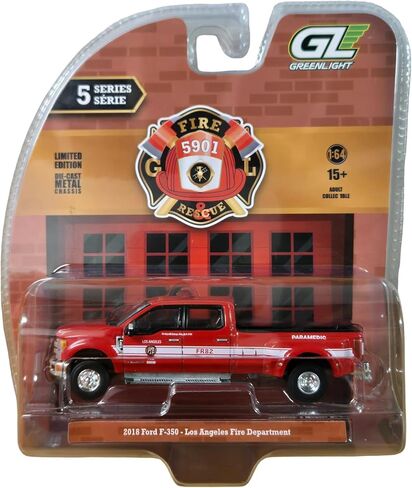 Greenlight 67070-F 1:64 Fire & Rescue Series 5 – 2018 F-350 - Los Angeles Fire Department Paramedic Adult Collectible LAFD in Kuwait