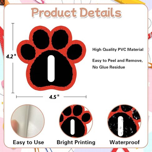 36pcs Line Up Spots Stickers for Classroom Floor, Waterproof Number Dots Stickers for Classroom, Removable Numbered Markers with Task & Blank Decals for Line Up, School Bus, Teacher Supplies in Saudi Arabia