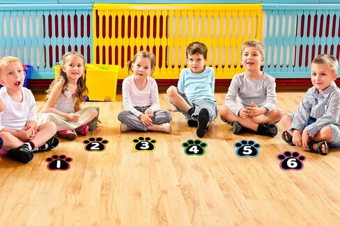 36pcs Line Up Spots Stickers for Classroom Floor, Waterproof Number Dots Stickers for Classroom, Removable Numbered Markers with Task & Blank Decals for Line Up, School Bus, Teacher Supplies in Saudi Arabia