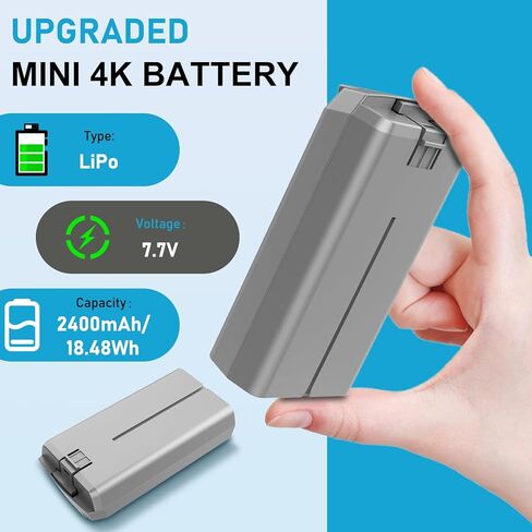 بطارية Anegine Mini 4K 2 مع محور شحن ثنائي الاتجاه، متوافقة مع بطاريات DJI Mini 4K، 2، 2 SE، SE بدون طيار in Kuwait