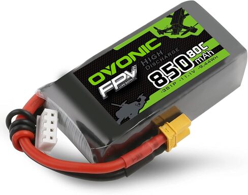 بطارية ليبو OVONIC 3S 80C 850mAh 11.1V بطارية ليبو مع موصل XT30 لطائرة RC FPV للسباق بدون طيار RC طائرة هليكوبتر كوادكوبتر in Kuwait
