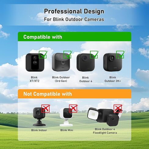 Solar Panel for Blink Camera, Solar Panels for Blink Outdoor 2K+/4(4th Gen)/(3rd Gen) XT3 and XT2/XT, Solar Charger Built-in 2000mAh Rechargeable Battery, Weatherproof Design (Camera Not Included) in Saudi Arabia