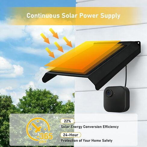 Solar Panel for Blink Camera, Solar Panels for Blink Outdoor 2K+/4(4th Gen)/(3rd Gen) XT3 and XT2/XT, Solar Charger Built-in 2000mAh Rechargeable Battery, Weatherproof Design (Camera Not Included) in Saudi Arabia