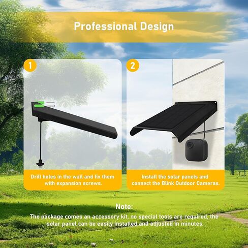 Solar Panel for Blink Camera, Solar Panels for Blink Outdoor 2K+/4(4th Gen)/(3rd Gen) XT3 and XT2/XT, Solar Charger Built-in 2000mAh Rechargeable Battery, Weatherproof Design (Camera Not Included) in Saudi Arabia