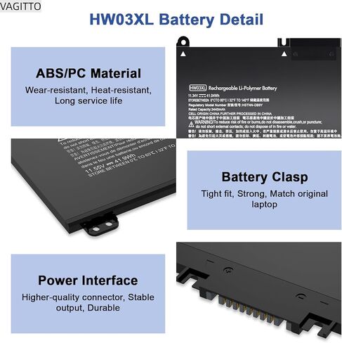 42Wh WDX0R Laptop Battery Compatible with Dell Inspiron 15 7579 7569 7560 5567 5565 5568 5570 5775, 13 5368 5378 7368 7378, 17 5765 5767, WDXOR P58F 3CRH3 P69G in Saudi Arabia