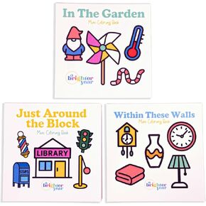 A Brighter Year Adult Mini Coloring Book – Premium Pocket Size 3"x 3" Travel Coloring Book, Thick No-Bleed Paper, 50 Pages, Lay Flat Binding, for Stress Relief & Mindfulness - Within These Walls in Saudi Arabia