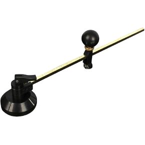 Circular Glass Cutter, Adjustable Compasses Type Glass Circle Cutting Tool, Glasses Circle Cutting Suction Cup Cutter with Round Knob Handle and Suction Cup for Cuttings Glasses, Mirrors (COLOR:Black) in Saudi Arabia