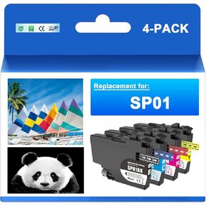 SP-1 SP01 Sublimation Ink Cartridges, SP01BK SP01C SP01M SP01Y Thermal Transfer Ink Set, Compatible for Brother SP1 SP-1 Sublimation Printer 4-Pack in Saudi Arabia