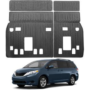 Vanseno Compatible for 2021-2025 2026 Toyota Sienna Backrest Mat Back Seat Protector All Weather Mat for 2021 2022 2023 2024 2025 2026 Toyota Sienna Accessories (7/8 Seater with Spare Tire) in Saudi Arabia