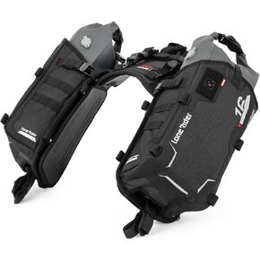 Lone Rider Rackless Saddlebags - 16L Dustproof Motorcycle Luggage Sidebags, 2 Removable 100% Waterproof Roll-Top Drybags, Quick-Release Straps - Universal ADVBags for BMW GS Adventure and More in Saudi Arabia