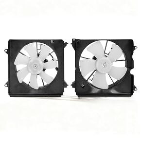 1 Pair Cooling Radiator Fan Assembly Left & Right Set for 2013-2017 Honda Accord #386155A2A01, 190155A2A01, 190155A2A01-PFM Push or Pull Type，7+5 Blades，Black in Saudi Arabia