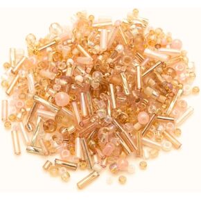 Jabrand 12 Colors Seed Beads and Bugle Beads Kit, 120g/6000pcs Mixed Craft Glass Beads for Bracelets Jewelry Making Clothing DIY in Saudi Arabia