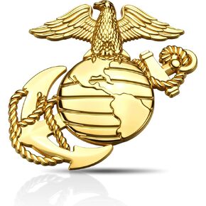 U.S. Marine 3D Eagle Globe Corps Metal Cars Emblem for 250th Anniversary,Eagle Globe Anchor Insignia Decals,Car Medal Gift for Veterans and Military Supporters (Golden) in Saudi Arabia