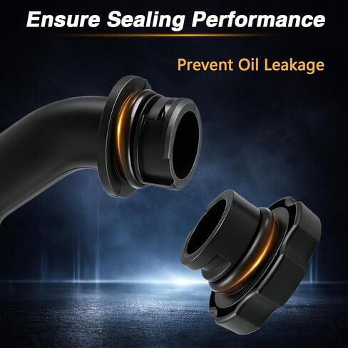 FUSCH أنبوب حشو زيت المحرك وغطاء حشو الزيت متوافق مع GMC Sierra 1500 2500 3500 Yukon XL Envoy Chevy Silverado Avalanche Suburban Tahoe Cadillac Escalade Rainier استبدال # 12574386 12573337 in Kuwait