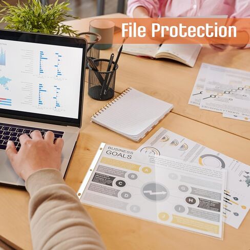 50 حزمة من واقيات الأوراق مقاس 11 × 14 بوصة من Gilprop، وأكمام ذات مناظر طبيعية ثقيلة الوزن مقاس 11 × 14، وأكمام بلاستيكية شفافة بحجم دفتر الأستاذ، 3 فتحات مثقوبة تناسب 3 مجلدات حلقية in Kuwait