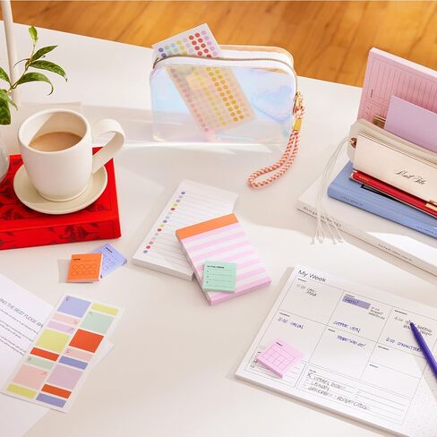 ملصقات شفافة من Post-it Noted، 48 ملصقًا/عبوة (ألوان متنوعة) in Kuwait
