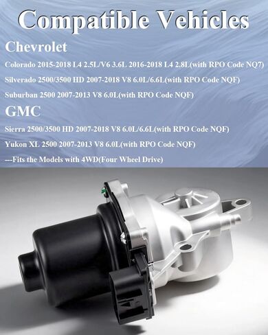 600-914 Transfer Case Motor Actuator fit for Chevy Colorado 15-18, Silverado 07-18, Suburban 07-13, GMC Sierra 07-18, Yukon XL 07-13, Transmission Shift Motor Replace OE# 19258697 23319285 84115497 in Kuwait