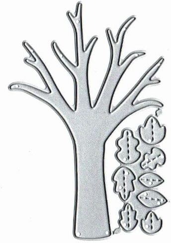 Fall Leaves Tree Frame Dies Metal Die Cuts, Fall Leaves Tree Frame Cutting Dies Cut Stencils for DIY Scrapbooking Cards Photo Album Decorative Embossing Paper Dies for Scrapbooking Card Making in Kuwait