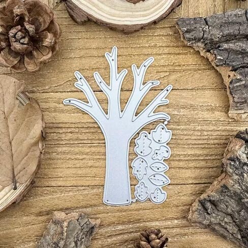 Fall Leaves Tree Frame Dies Metal Die Cuts, Fall Leaves Tree Frame Cutting Dies Cut Stencils for DIY Scrapbooking Cards Photo Album Decorative Embossing Paper Dies for Scrapbooking Card Making in Kuwait