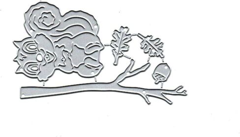 Merry Christmas Squirrel Pine Tree Metal Die Cuts,Flower Branch Leaf Cutting Dies Cut Stencils for DIY Scrapbooking Album Decorative Embossing Paper Dies Card Making in Kuwait