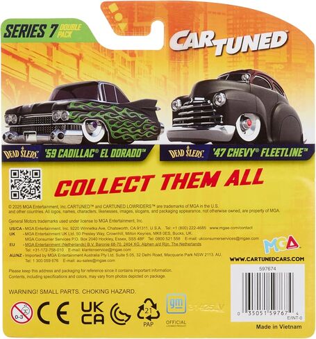 CarTuned 2-Pack Series 7- Dead Sleds، 1959 كاديلاك إلدورادو، 1947 تشيفي فليتلاين in Kuwait