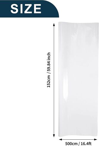 White Protective Car Wrap Film 16.4ft x 59.84inch Exterior Interior Vinyl Wrap Cover 5.5mil 1 Pc PVC Universal in Kuwait