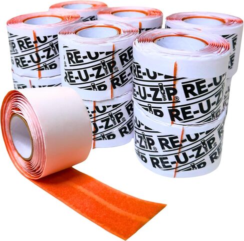 RE-U-ZIP Mounting Strip Refills | 12 Pack | for Use with RE-U-ZIP Reusable Dust Barrier Zippers & Magnetic Entry Strip (Magnetic Dust Barrier Zipper) in Saudi Arabia