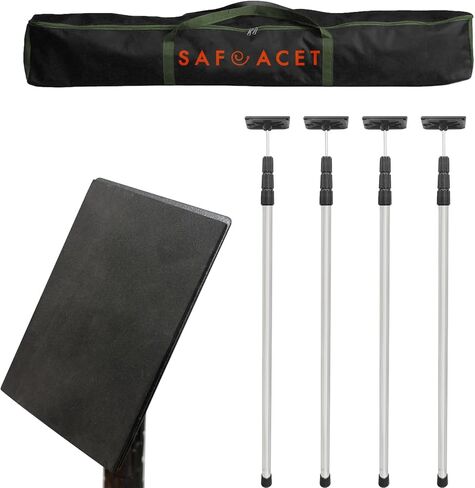 4 Pack Stainless Steel Zipper Walls Poles Kit, 12FT Retractable Efficient Construction Temporary Dust Containment Barrier System in Saudi Arabia