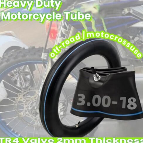 4.10/4.50-18" Heavy Duty Dirt Bike Inner Tube with TR4 Straight Valve for 110/100-18,110/90-18,110/80-18,120/90-18,120/80-18,100/100-18 Motorycle Rear Tire in Saudi Arabia