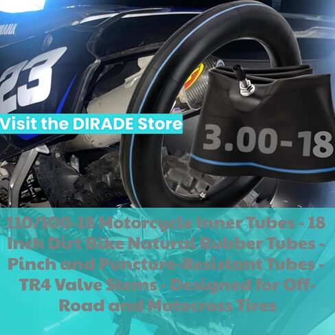 4.10/4.50-18" Heavy Duty Dirt Bike Inner Tube with TR4 Straight Valve for 110/100-18,110/90-18,110/80-18,120/90-18,120/80-18,100/100-18 Motorycle Rear Tire in Saudi Arabia